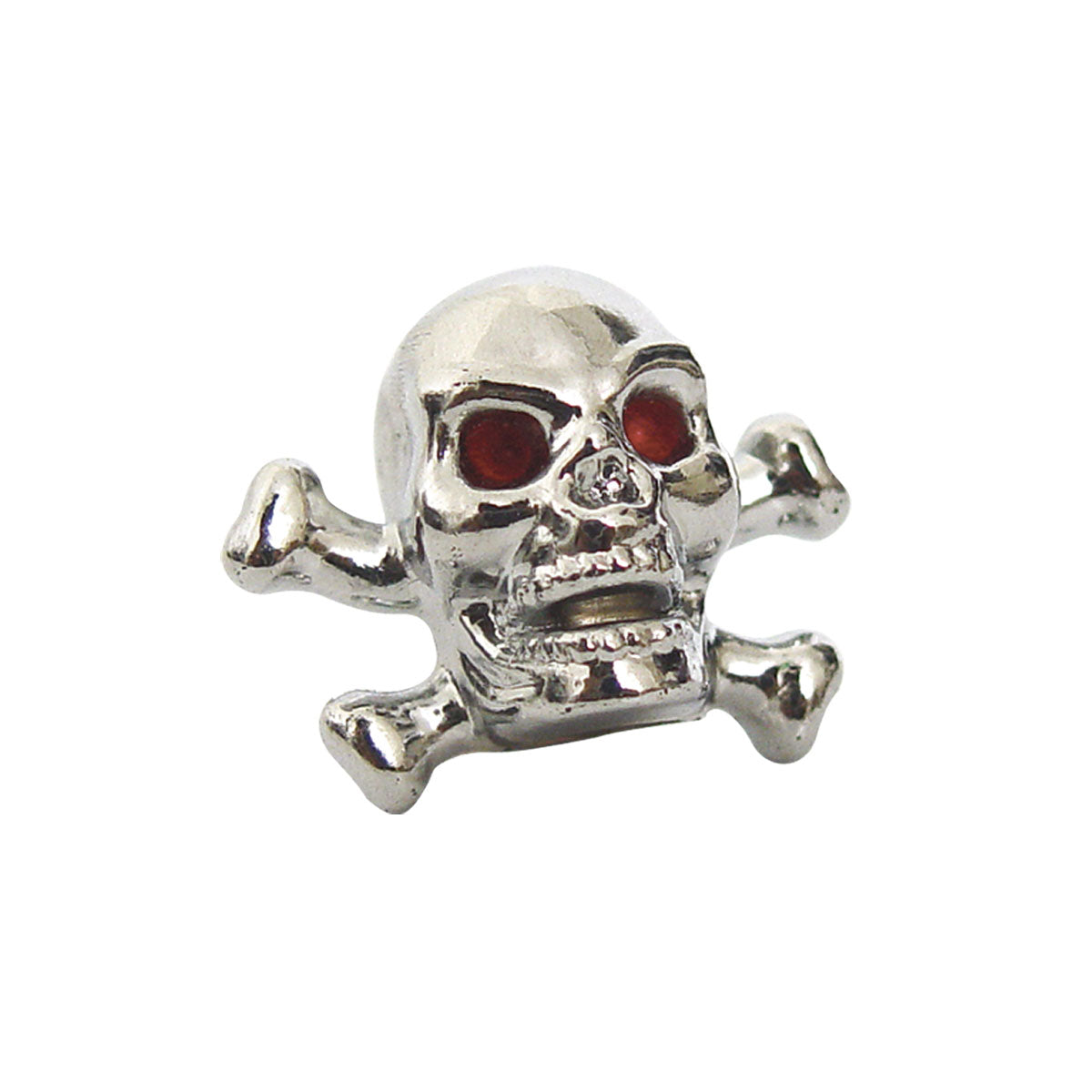 mpa1219-a01_4d5daf18-d0a2-4921-9d9b-42a3b4cf62b0.jpg Hot Leathers MPA1219 Chrome Skull and Bones Valve Caps Cover - Image 1