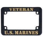 Hot Leathers Veteran U.S. Marines License Plate Frame MPA1707