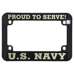 Hot Leathers Proud To Serve U.S. Navy License Plate Frame MPA1709