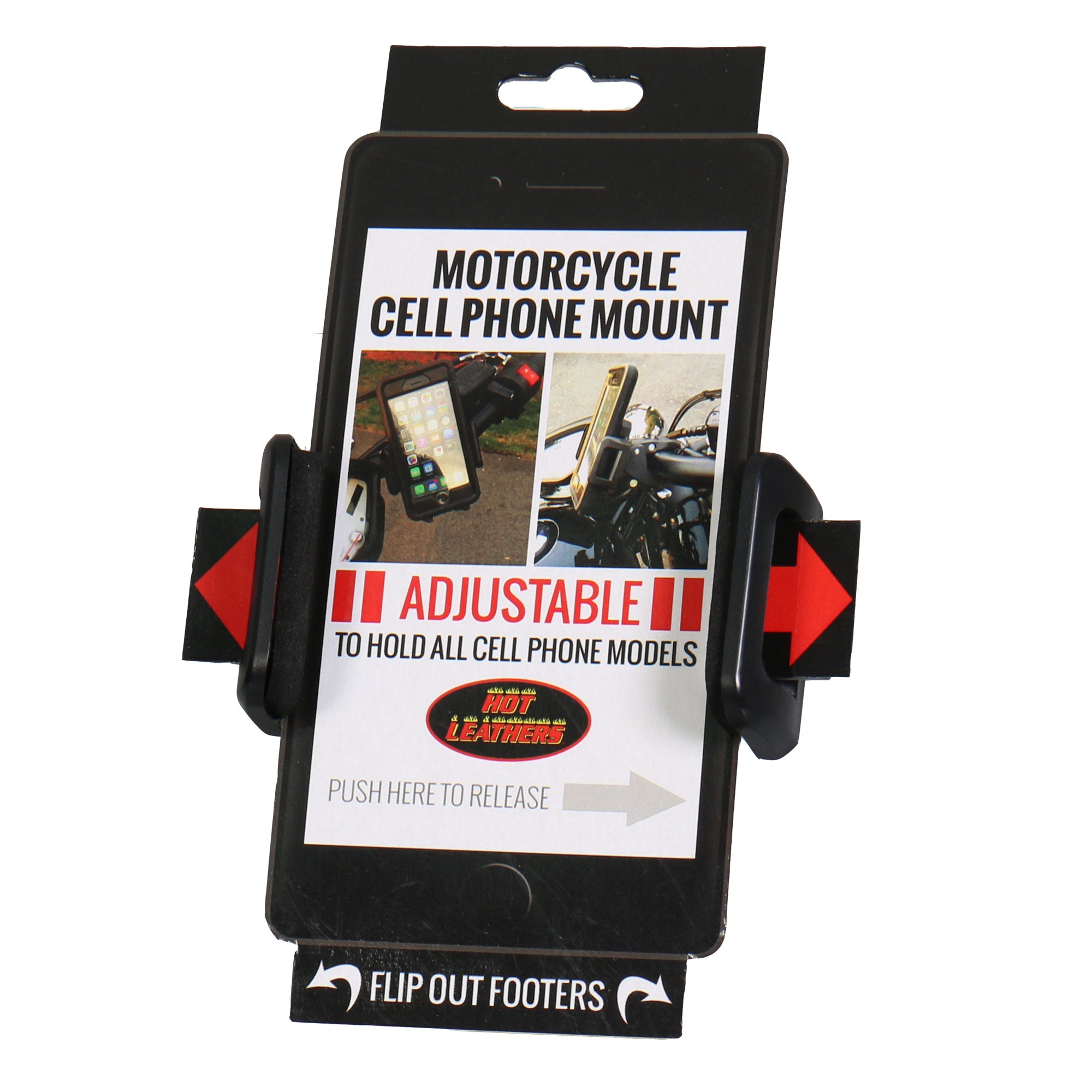 mpa1805-c01_1.jpg Hot Leathers MPA1805 Black Motorcycle Cell Phone Holder - Image 1