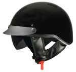 Milwaukee Helmets MPH9721DOT Momentum Glossy Black Half Helmet