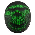 Milwaukee Helmets MPH9875N Novelty Green Demon Matte Black Half Helmet - Image 2