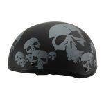 Milwaukee Helmets MPH9876N Novelty Punished Skulls Matte Black Half Helmet - Image 5