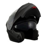 Milwaukee Performance Helmets MPH9803DOT Ionized Matte Black Advanced Modular Motorcycle Helmet w/ Drop Down Visor