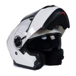 Milwaukee Helmets MPH9816DOT Breeze White Advanced Motorcycle Modular Helmet Biker w/ Drop Down Visor