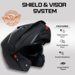 Milwaukee Helmets MPH931 Clear Replacement Shield for MPH982X Helmet Series - Image 2