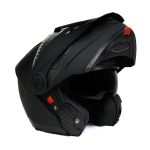 Milwaukee Helmets MPH9820DOT Flat Black Ominous Dual Sport Advanced Motorcycle Modular Helmet Biker