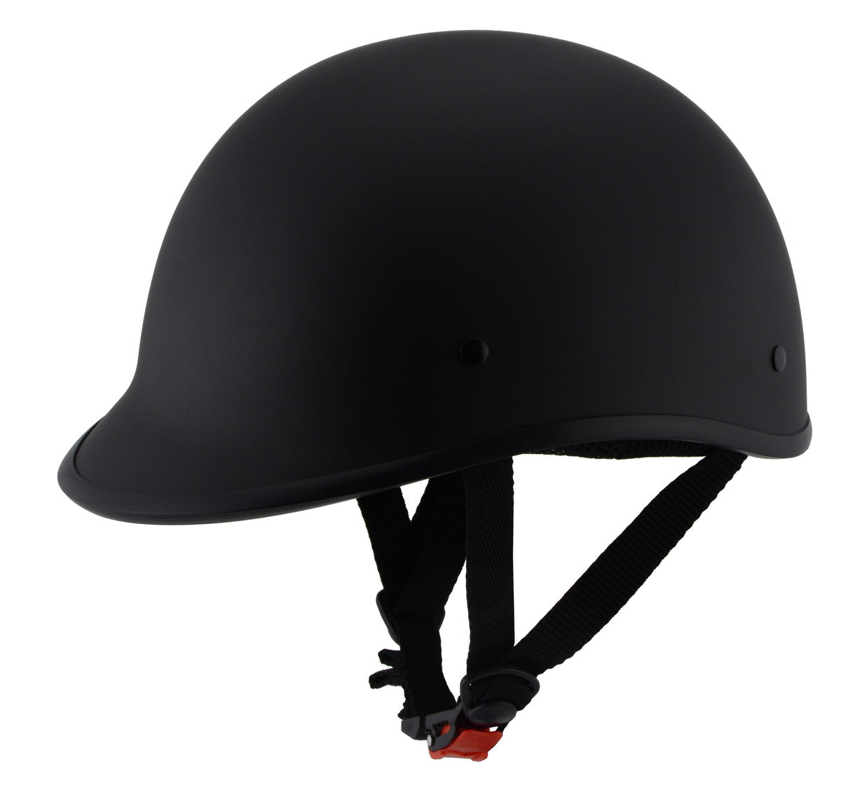 mph9860-8.jpg Milwaukee Performance Helmets MPH9860N Derby Novelty Matte Black Half Helmet - Image 1