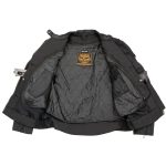 Milwaukee Leather MPL1954 Women’s ‘Studded Wings’ Black Textile Moto Jacket - Image 4