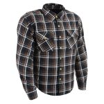 Milwaukee Leather MPM1643 Men’s Plaid Flannel Biker Shirt with CE Approved Armor – Reinforced w/ Aramid Fiber