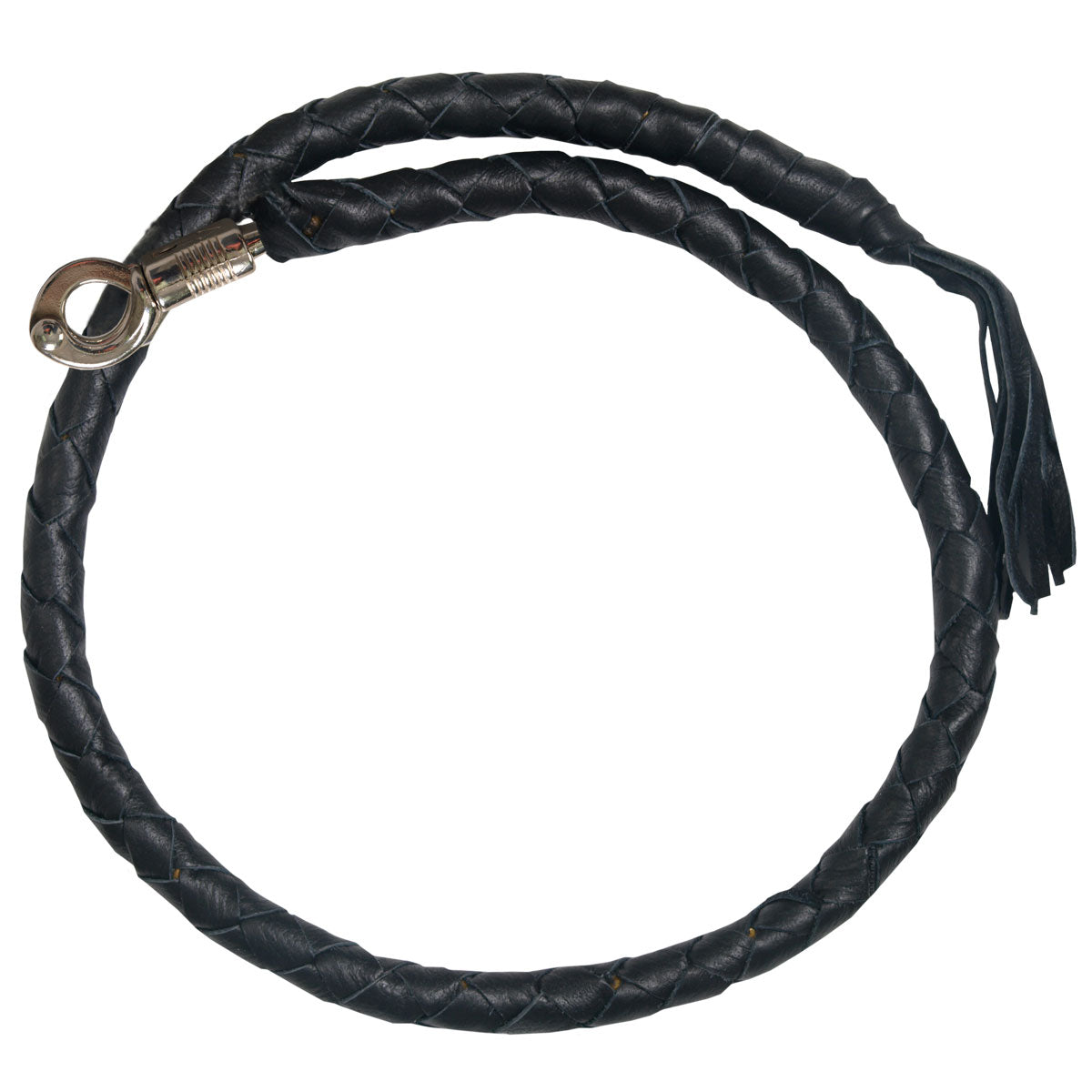mwh1101-a01.jpg Hot Leathers MWH1101 ‘Get Back’ Genuine Black Leather Whip - Image 1