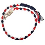 Hot Leathers “Get Back” Red, White, and Blue Genuine Leather Whip MWH1108
