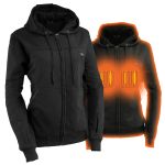 Nexgen Heat MPL2717DUAL Women’s Black Heated Hoodie w/ Dual Power Technology – Jacket for Winter w/ Battery Pack
