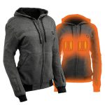 Nexgen Heat MPL2717DUAL Women’s Grey Heated Hoodie w/ Dual Power Technology – Jacket for Winter w/ Battery Pack