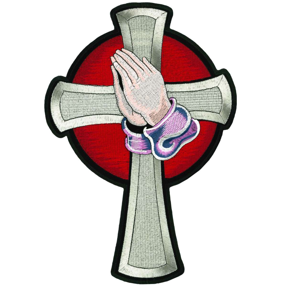 pca5168-a01_20_1200x1200_c127b8d9-926a-4ddc-80da-1c1a2c5baddc.jpg Hot Leathers Prayer Cross Patch PCA5168 PCA5168 - Image 1