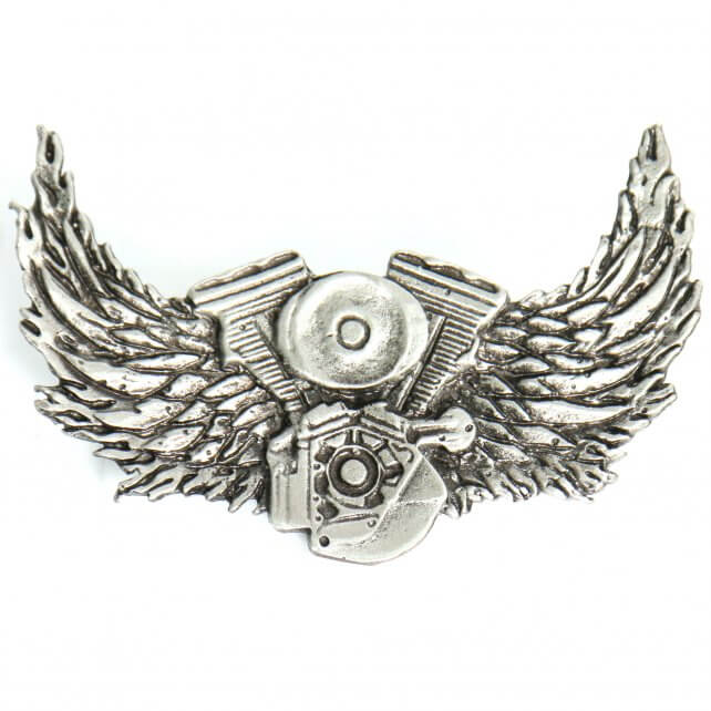 pna1032-a01.jpg Hot Leathers PNA1032 Motor and Wings Pin - Image 1