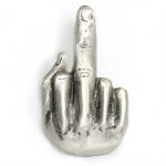 Milwaukee Leather MLP9229 Middle Finger Pin For Jackets, Vest, Hats and Clothing