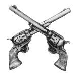 Milwaukee Leather MLP9271 Crossed Guns Pin For Jackets, Vest, Hats and Clothing