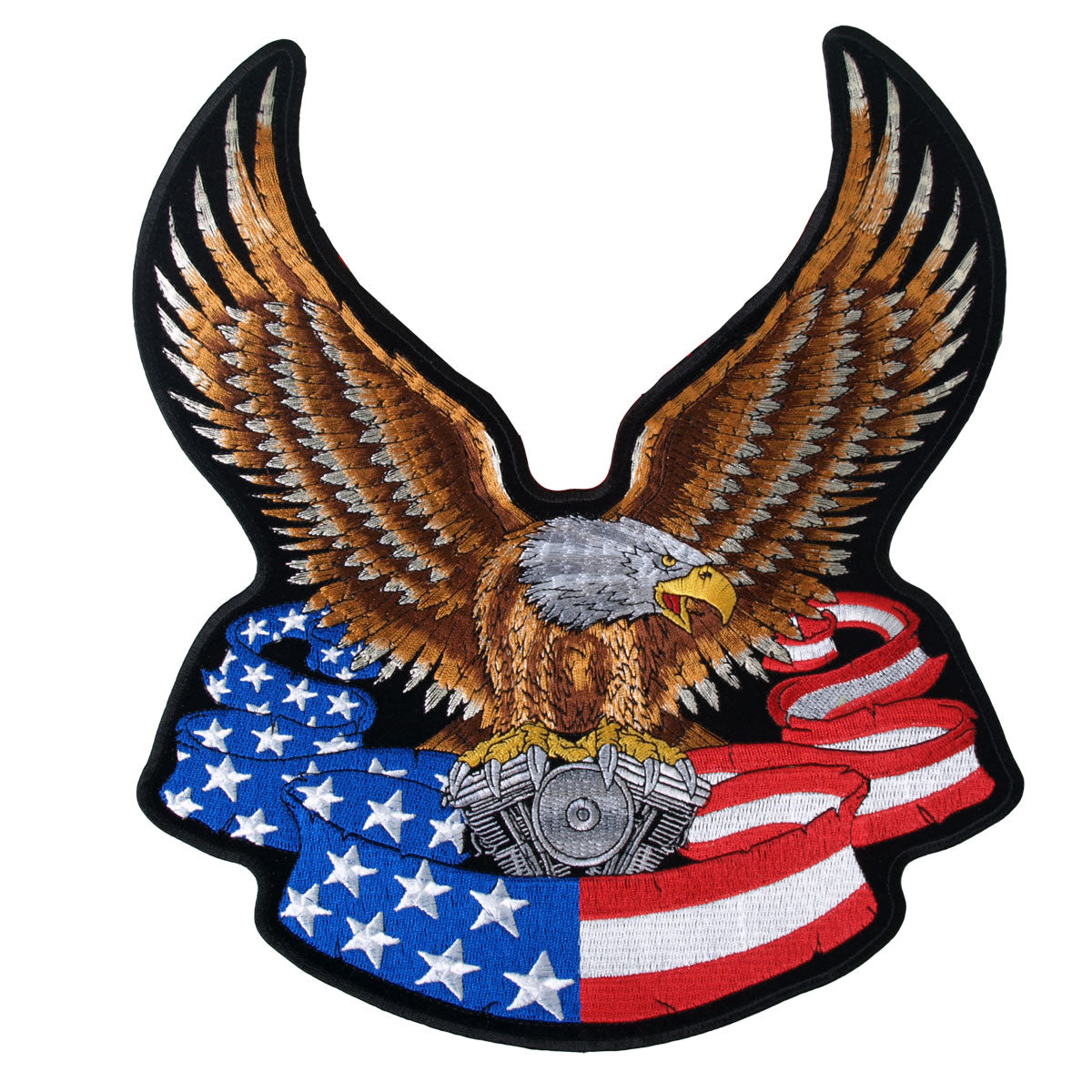ppa1092-a01.jpg Hot Leathers PPA1092 Eagle Banner American Patch 3″ x 4″ - Image 1