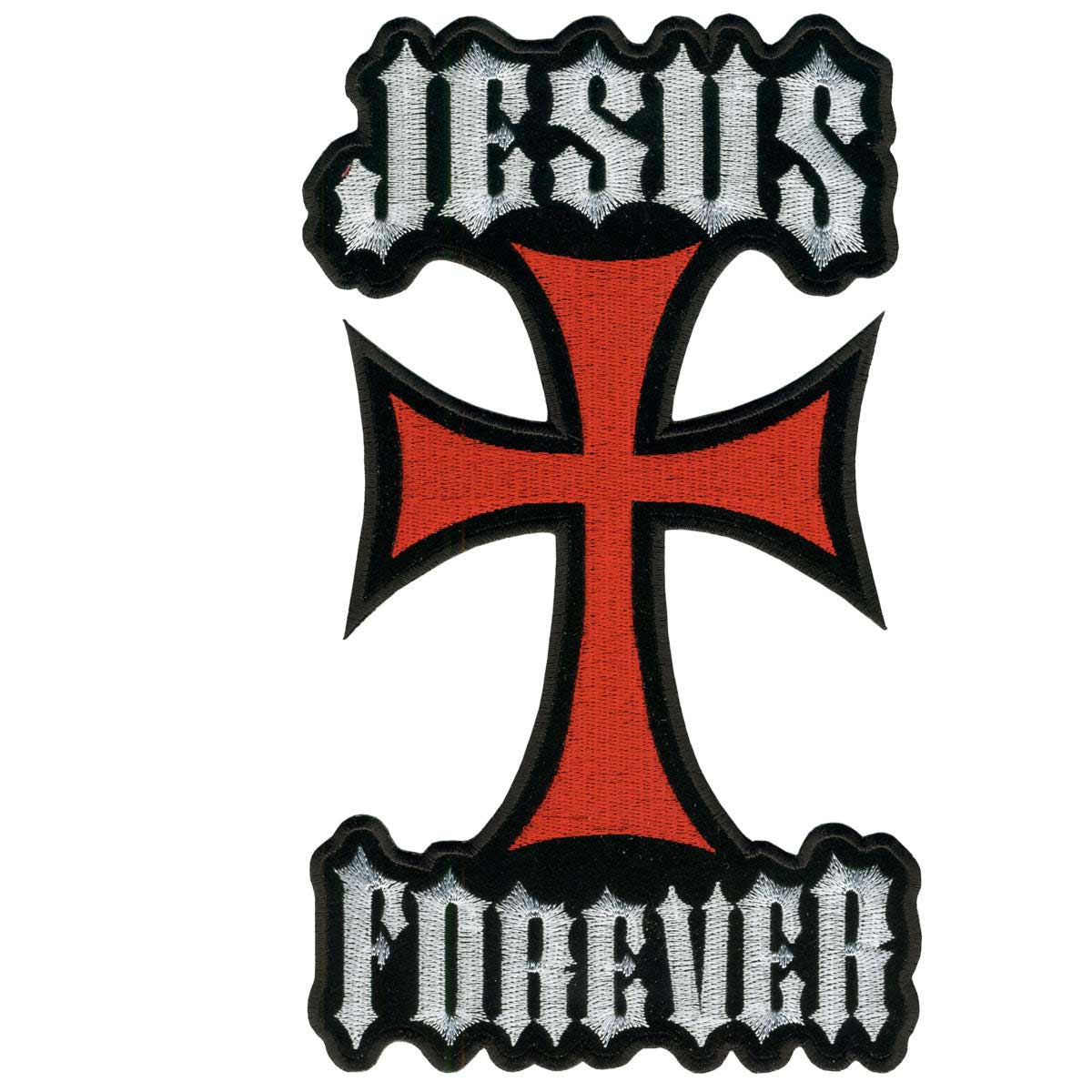ppa1706-a01-web.jpg Hot Leathers Jesus Forever 6″ x 11″ Patch PPA1706 - Image 1