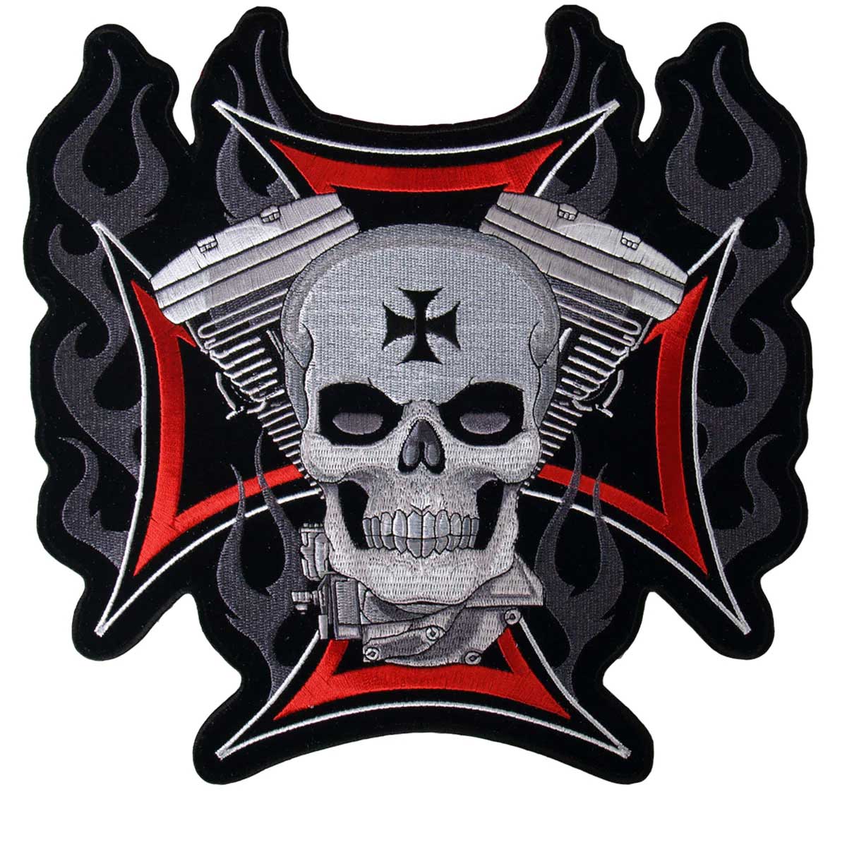ppa1830-web.jpg Hot Leathers Patch Cross Motor & Skull 4″ PPA1830 - Image 1