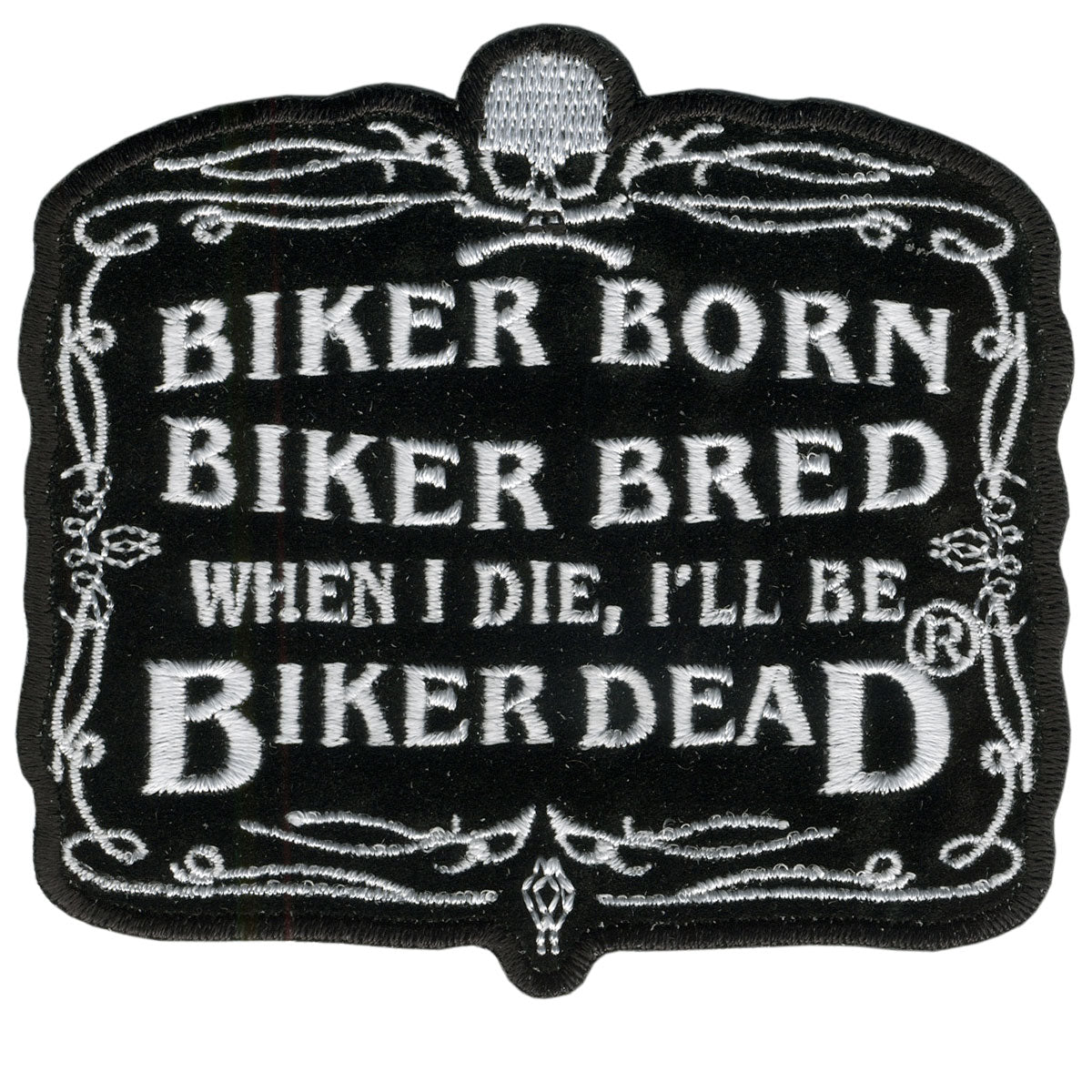 ppa207-a01.jpg Hot Leathers PPA2072 Biker Born 4″ x 3″ Patch - Image 1