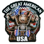 Hot Leathers PPA2950 Great Amerian Hawg 4″ x 4″ Patch