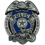 Hot Leather Police Badge 10″ Patch PPA3117