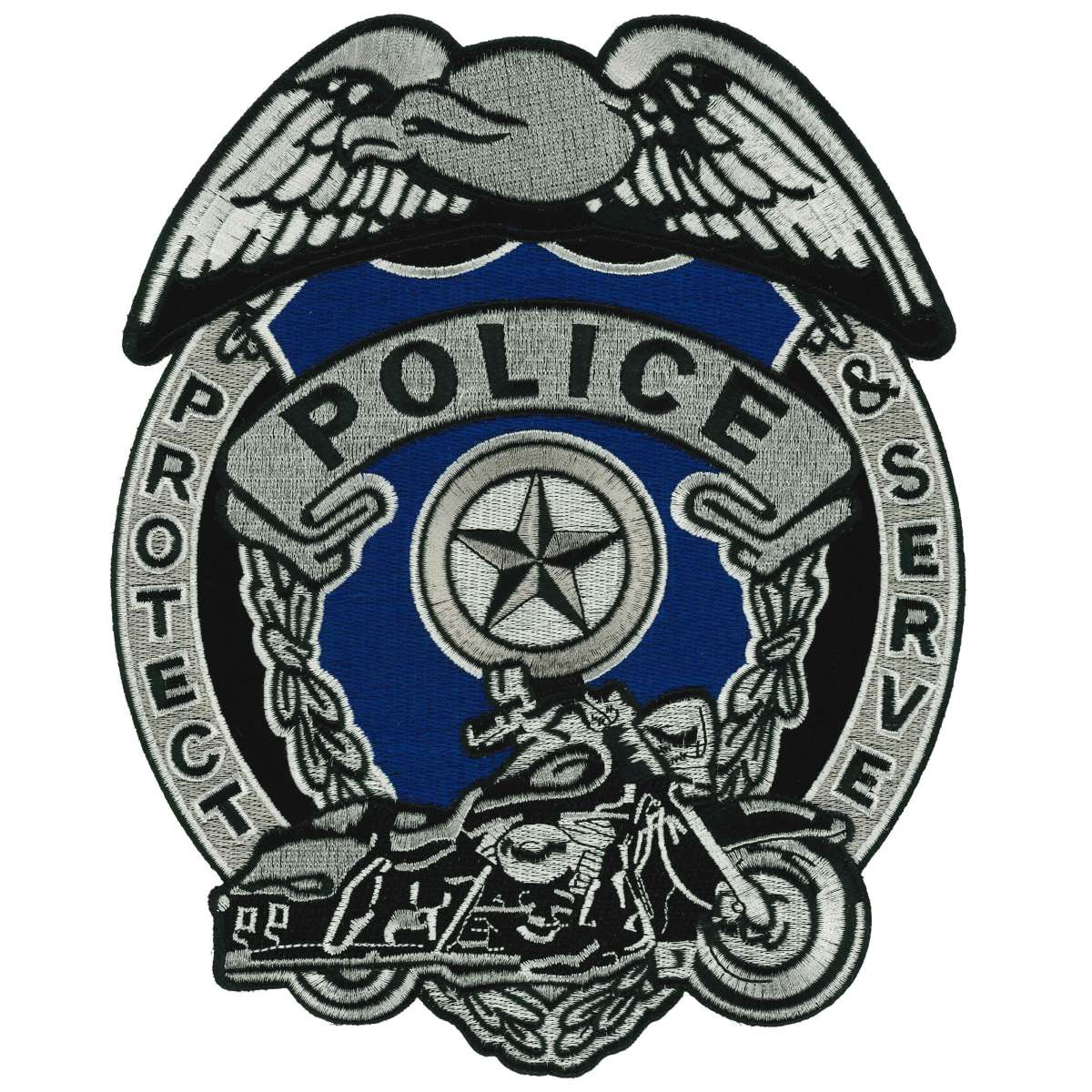 ppa3117-a01_20_1200x1200_d6e47260-0bea-40cb-a685-e50bf62e50b8.jpg Hot Leather Police Badge 10″ Patch PPA3117 - Image 1