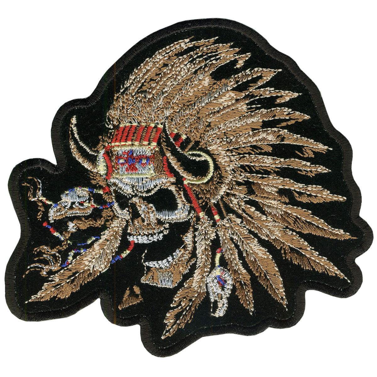 ppa3417-a01.jpg Hot Leathers PPA3417 Indian Skull 12″ x 10″ Patch - Image 1