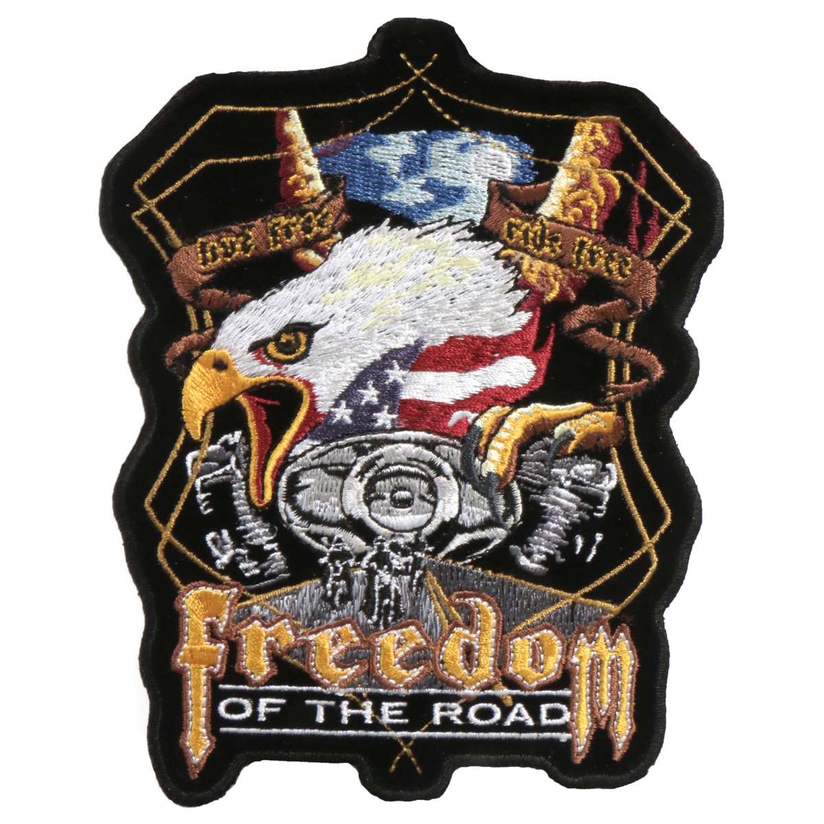 ppa3950-a01_20_1200x1200_e46d31ac-b821-430a-bba3-b1a230325531.jpg Hot Leathers 5″ x 6″ Midnight Eagle Biker Patch PPA3950 - Image 1