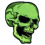 Hot Leathers Right Facing Green Skull 3″ Patch PPA5850
