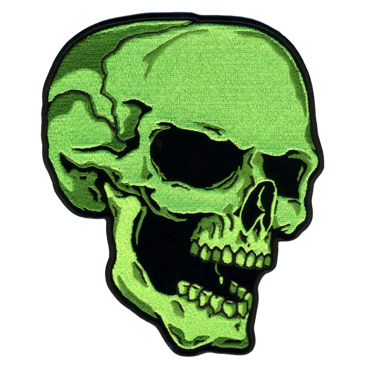 ppa5850-web.jpg Hot Leathers Right Facing Green Skull 3″ Patch PPA5850 - Image 1