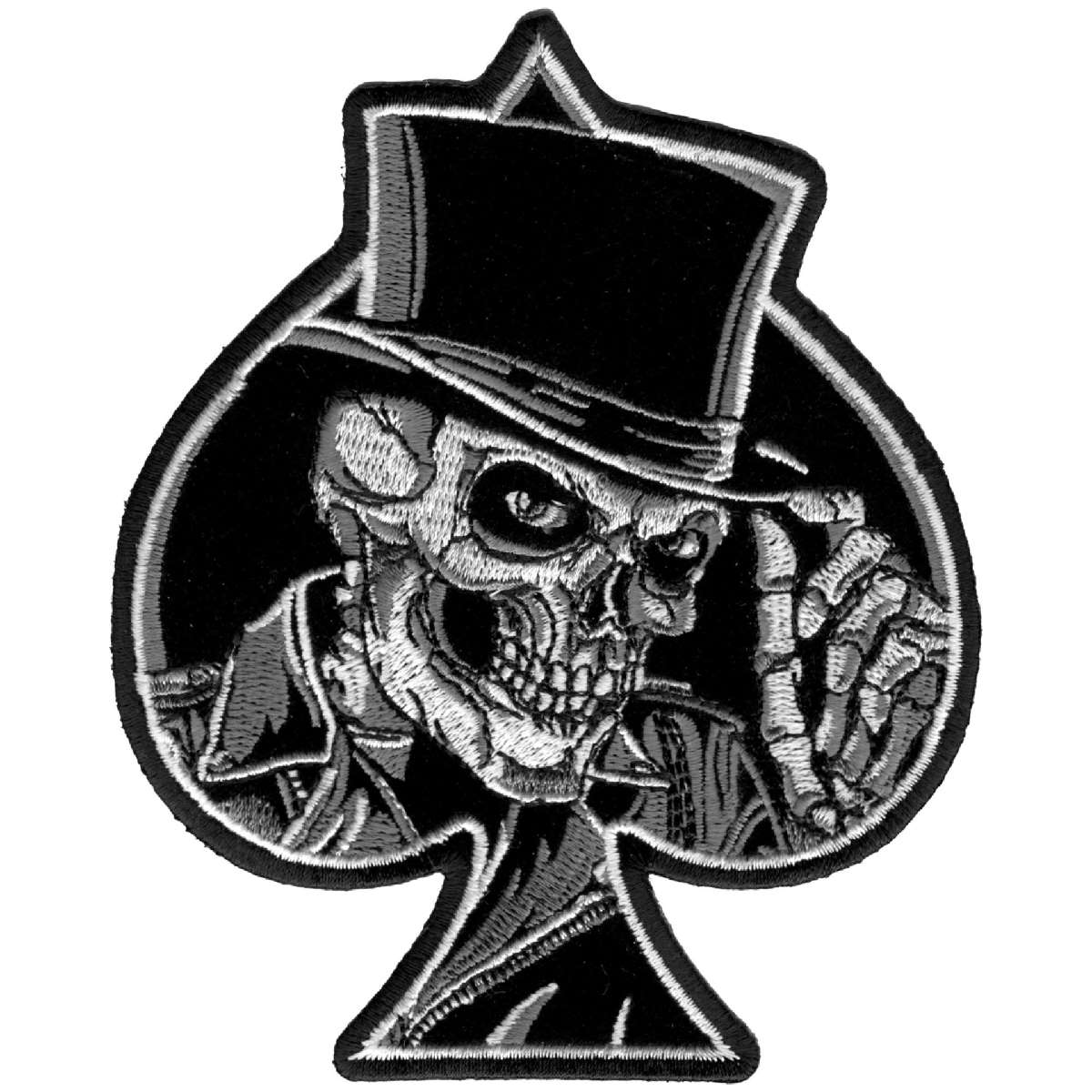 ppa6050-a01_20_1200x1200_e16cfe68-2068-4062-8630-79105f857823.jpg Hot Leathers 4″ Top Hat Skull Patch PPA6050 - Image 1