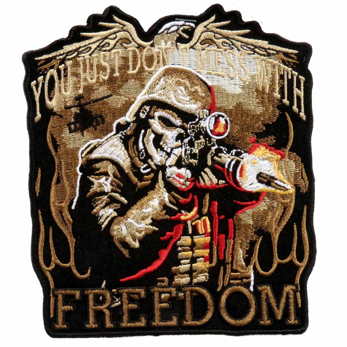 ppa6365-web.jpg Hot Leathers 5″ x 6″ Skull Soldier Patch PPA6365 - Image 1