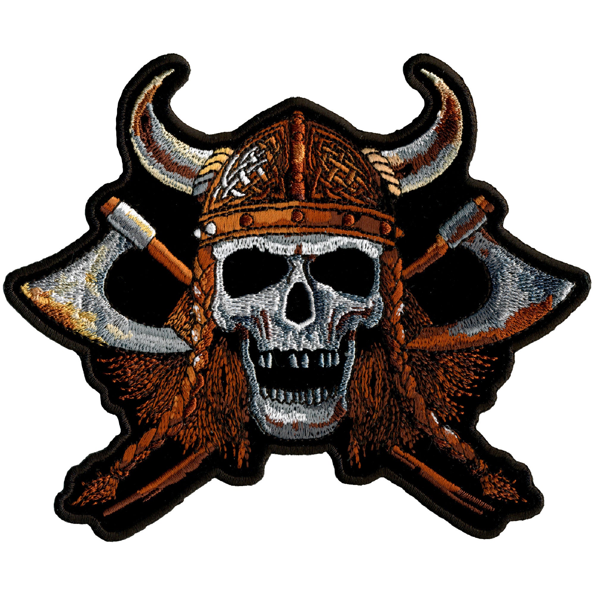 ppa6535-a01.jpg Hot Leathers PPA6535 Viking Skull 6″ x 5″ Patch - Image 1
