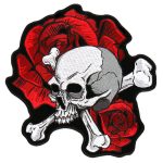 Hot Leathers PPA7600 Skull and Roses 4″ x 4.5″ Patch