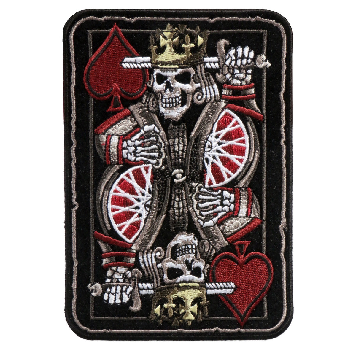 ppa7633.jpg Hot Leathers PPA7633 Suicide King 3.5″ x 4″ Patch - Image 1