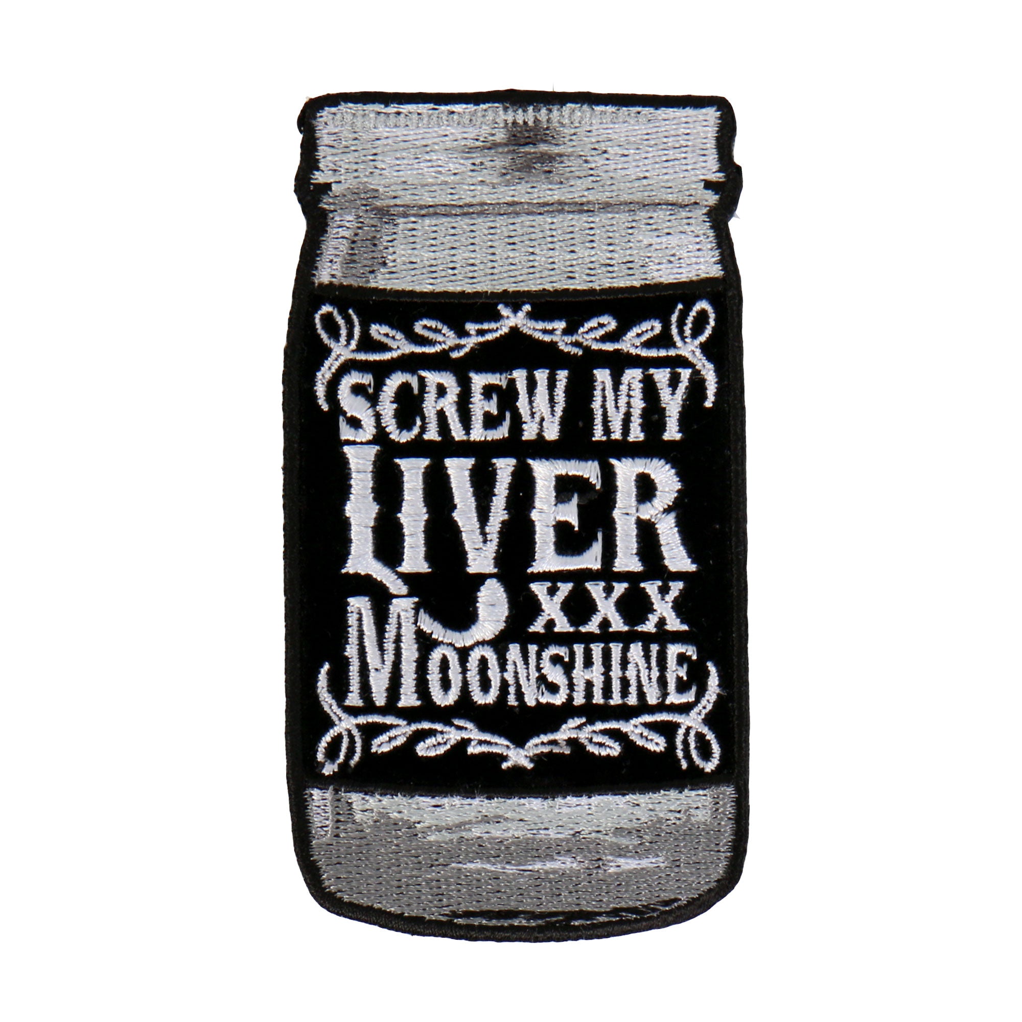 ppa865-a01.jpg Hot Leathers PPA8650 Screw My Liver Embroidered 2″X4″ Patch - Image 1