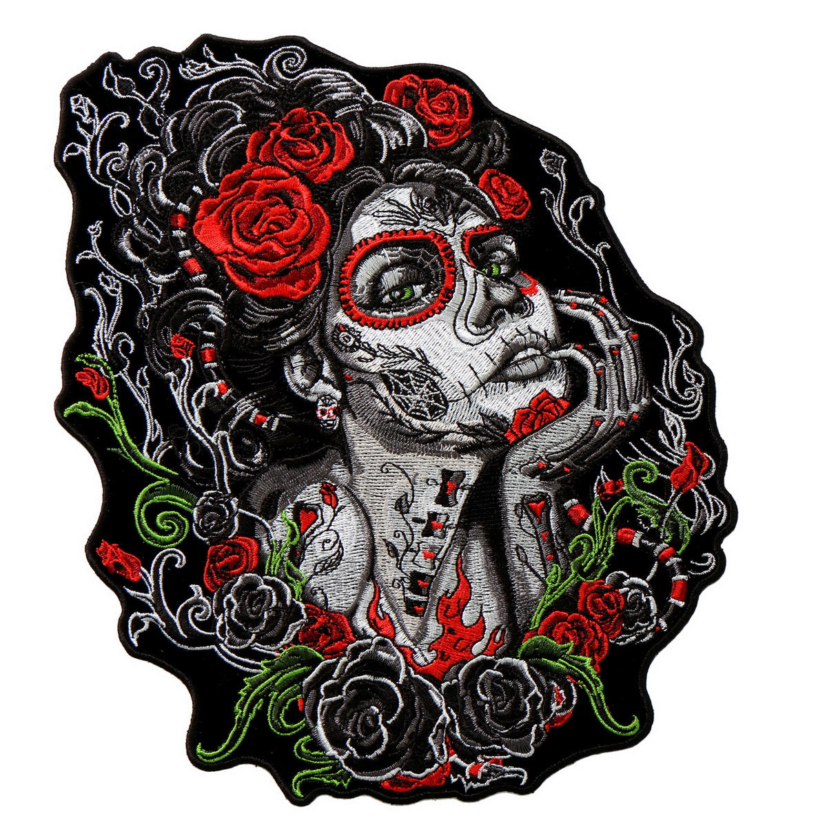 ppa8685-a01.jpg Hot Leathers PPA8685 Sugar Skull Woman 4″ x 6″ Patch - Image 1