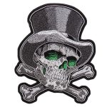 Hot Leathers PPA9340 Top Hat Cross Bones 3″ x 4″ Patch