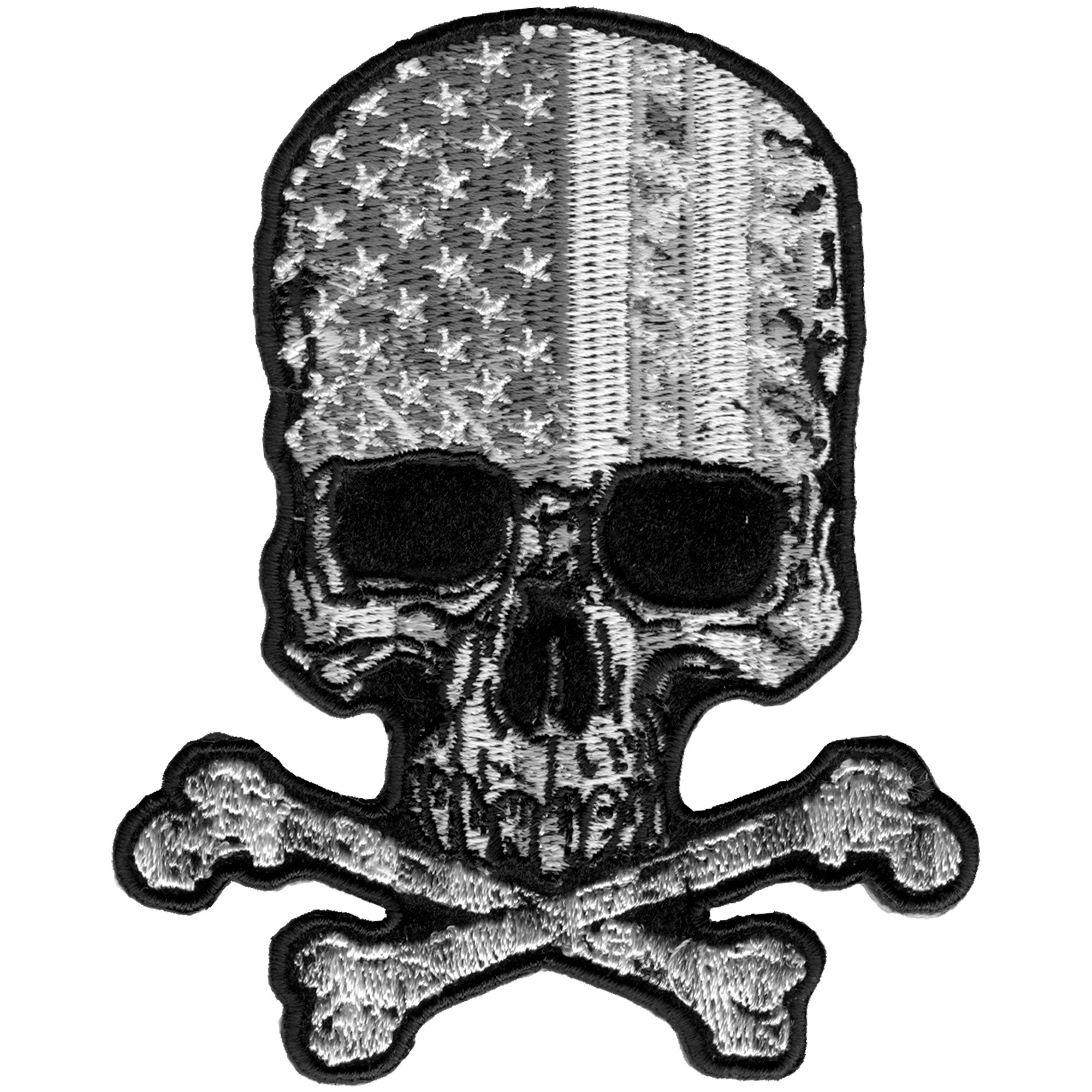ppa9450-a01.jpg Hot Leathers PPA9450 Flag Skull 3″ x 4″ Patch - Image 1