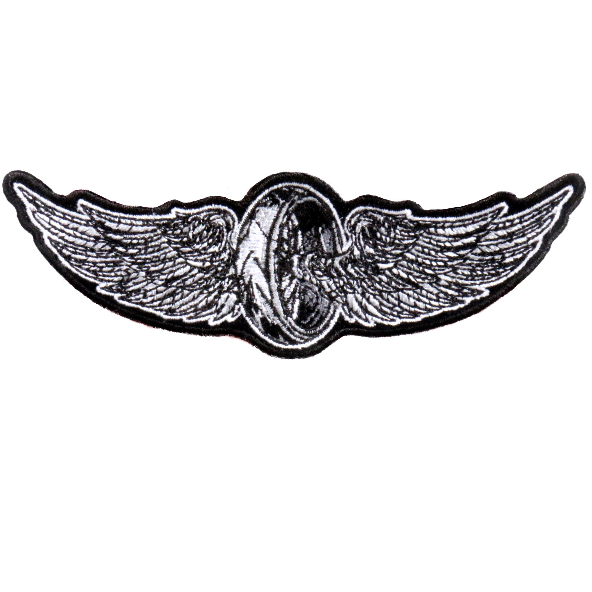 ppa9460-a01.jpg Hot Leathers PPA9460 Flying Wheel Shield 5″ x 2″ Patch - Image 1