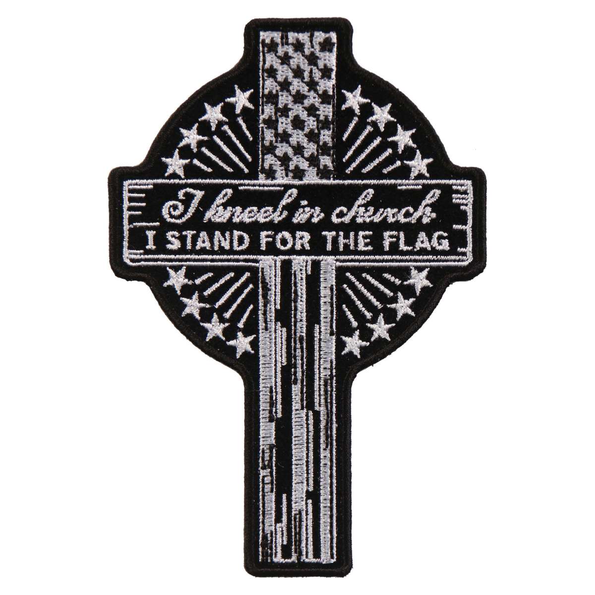 ppa959-a01_20_1200x1200_09838a35-51d6-4376-baa0-a9d8deb04009.jpg Hot Leathers Kneel In Church 3″x5″ Patch PPA9590 - Image 1