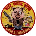 Hot Leathers PPA9753 Beer Bacon Bikes and Guns 4″x4″ Patch
