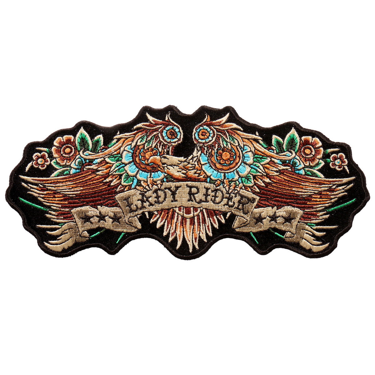 ppa977-a01.jpg Hot Leathers PPA9777 Lady Rider Banner Eagle 8″x3″ Patch - Image 1