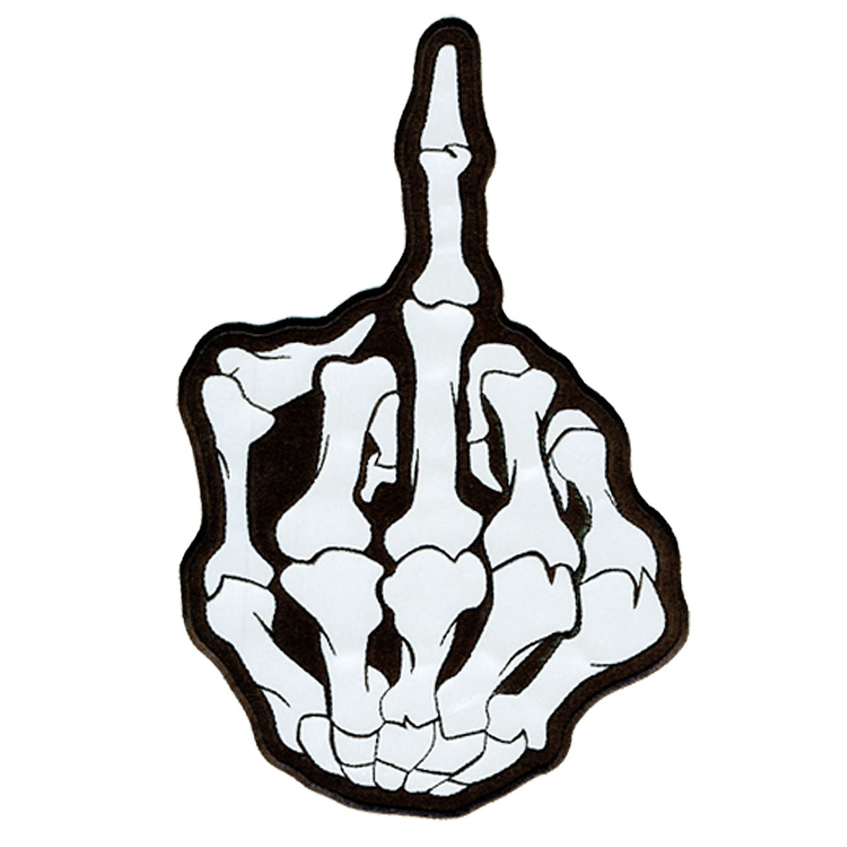 ppb1018-a01.jpg Hot Leathers PPB1018 Middle Finger Reflective 7″ x 11″ Patch - Image 1