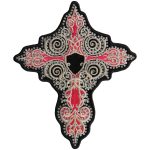 Hot Leathers PPC3265 5 Inch Rhinestone Pink Cross Patch