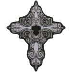 Hot Leathers PPC3285 5 Inch Rhinestone White Cross Patch