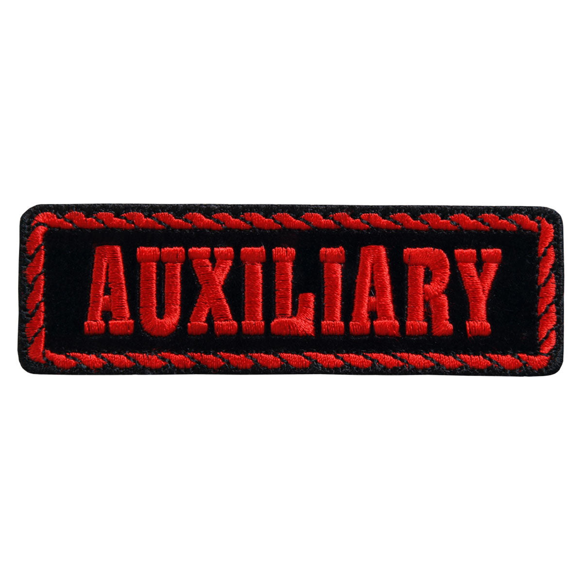 ppd2022-a01.jpg Hot Leathers Red Officer Auxiliary 4″ x 1″ Patch PPD2022 - Image 1